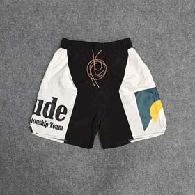 4.Rhude Colorblock Sunset Lettering Print Beach Shorts ( 32 styles)-0786