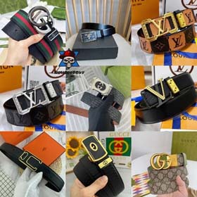 Louis Vuitton LV Gucci Hermès Prada Business men's leather belt-2323