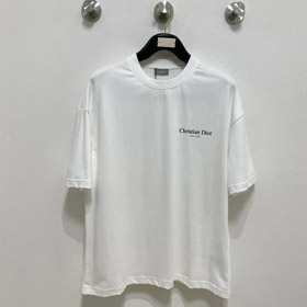 Christian Dior lettering print crew neck T-shirt-2841